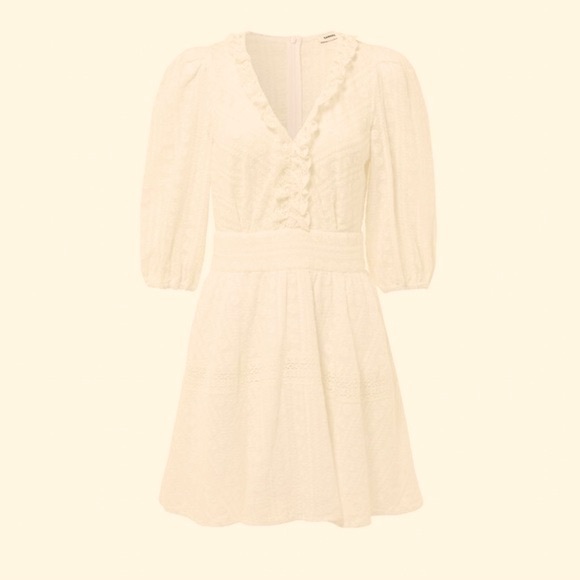 NWT SANDRO Gianni Broderie Anglaise
Embroidered Cotton Mini Dress Size 8 - Picture 7 of 13